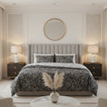 Buta - Housse De Couette + 1 Ou 2 Taie(S) D'Oreiller - Satin De Coton - Noir