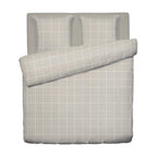 Aurélie - Housse De Couette + 1 Ou 2 Taie(S) D'Oreiller - Satin De Coton - Taupe