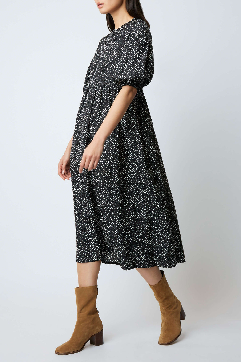 Tams Tic tac Dress - geometric BLACK