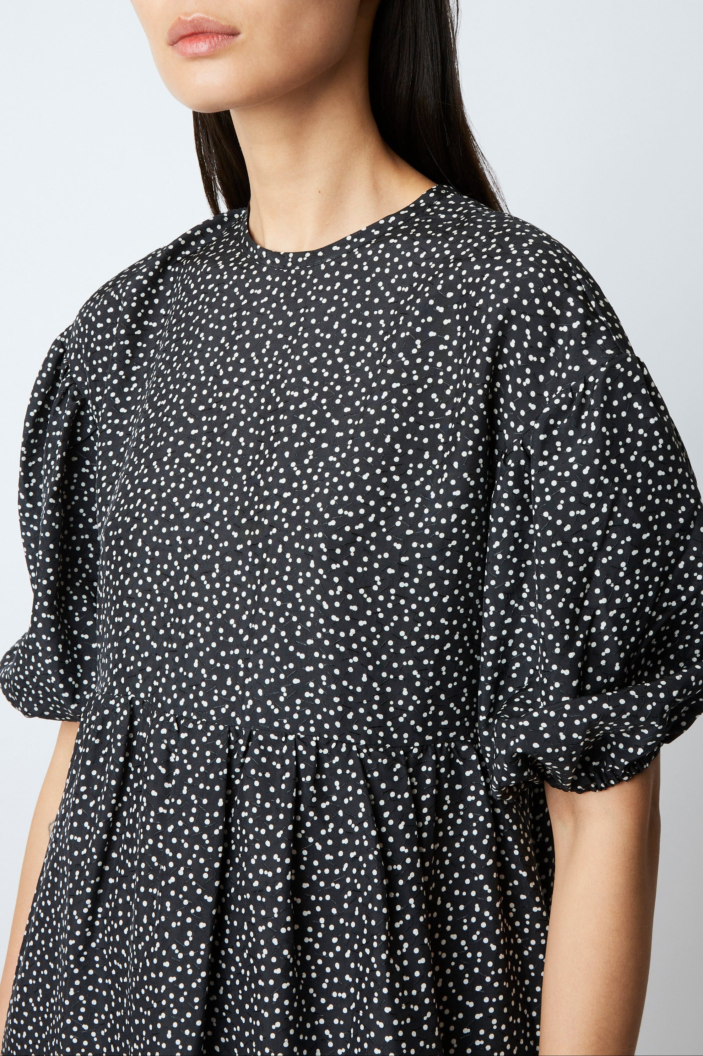 Tams Tic tac Dress - geometric BLACK
