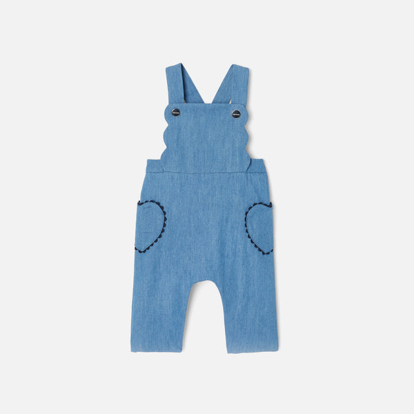 Salopette Longue - Denim Fonce - Fille
