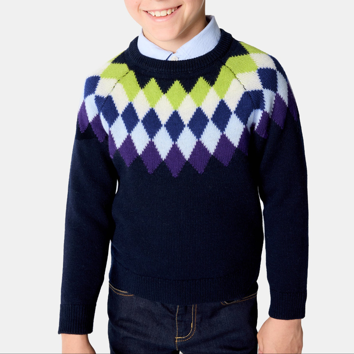 Pull Avec Manches - Marine - Garçon