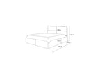 Garance - Cama con arcón con cabecero efecto almohada
