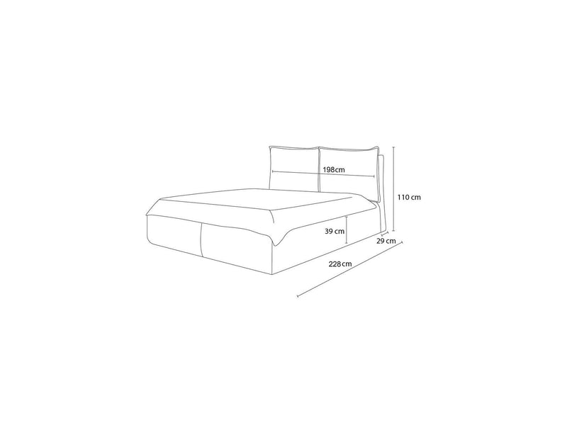 Garance - Trunk Bed With Pillow Effect Headboard