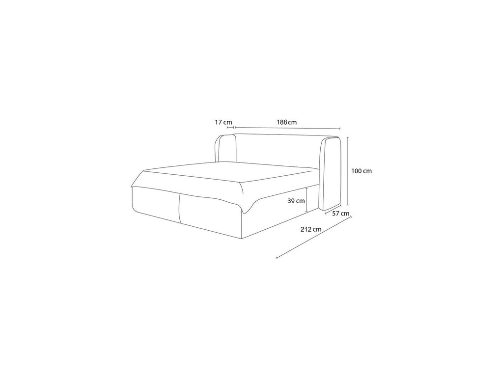 Louise - Ottoman Bed with Padded Headboard