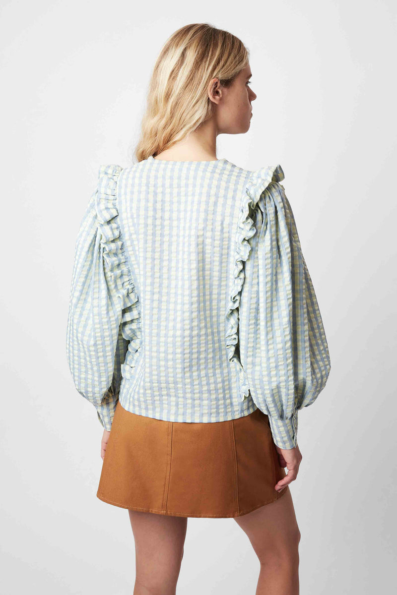 DUSTIN DOMINO SKY BLOUSE