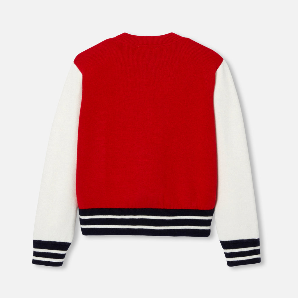 Pull Fermes Dvt - Rouge/Multico - Fille