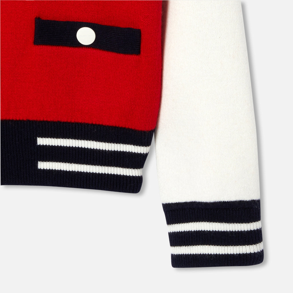 Pull Fermes Dvt - Rouge/Multico - Fille