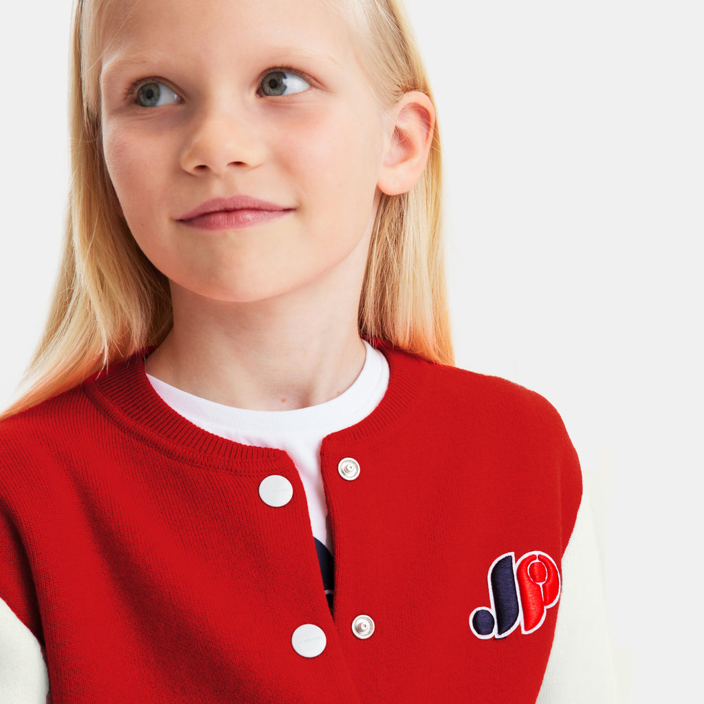 Pull Fermes Dvt - Rouge/Multico - Fille