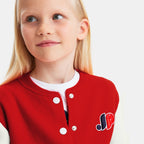 Pull Fermes Dvt - Rouge/Multico - Fille