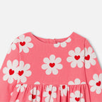 Robe Avec Manches - Rose/Multico - Fille