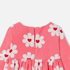 Robe Avec Manches - Rose/Multico - Fille