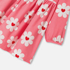 Robe Avec Manches - Rose/Multico - Fille