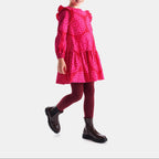 Robe Avec Manches - Rose/Multico - Fille
