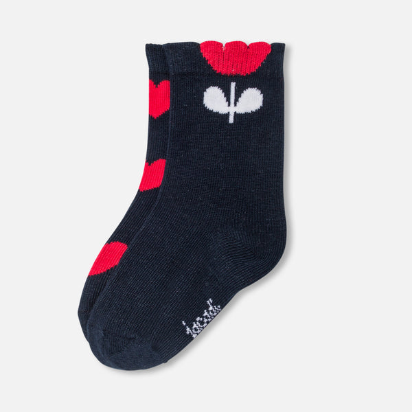Chaussette - Marine/Multico - Fille