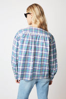 JIM WESTERN BLUE BLOUSE