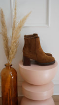 Aurore Camel Ankle Boots