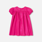 Robe Avec Manches - Rose Bengale - Fille