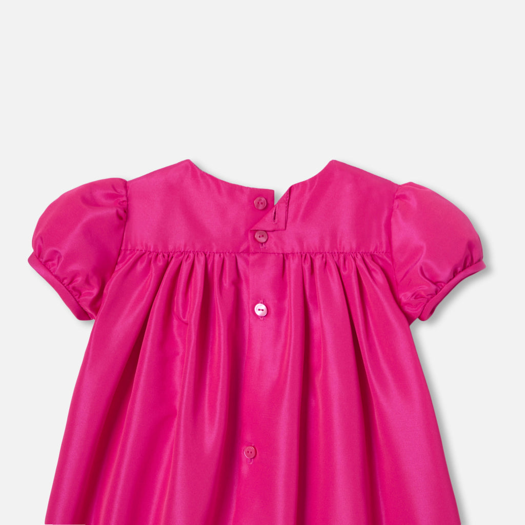 Robe Avec Manches - Rose Bengale - Fille
