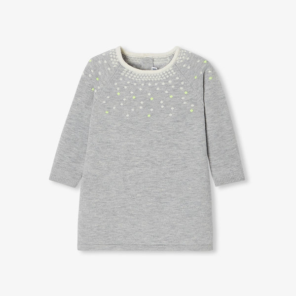 Robe Avec Manches - Gris Chine Clair - Fille
