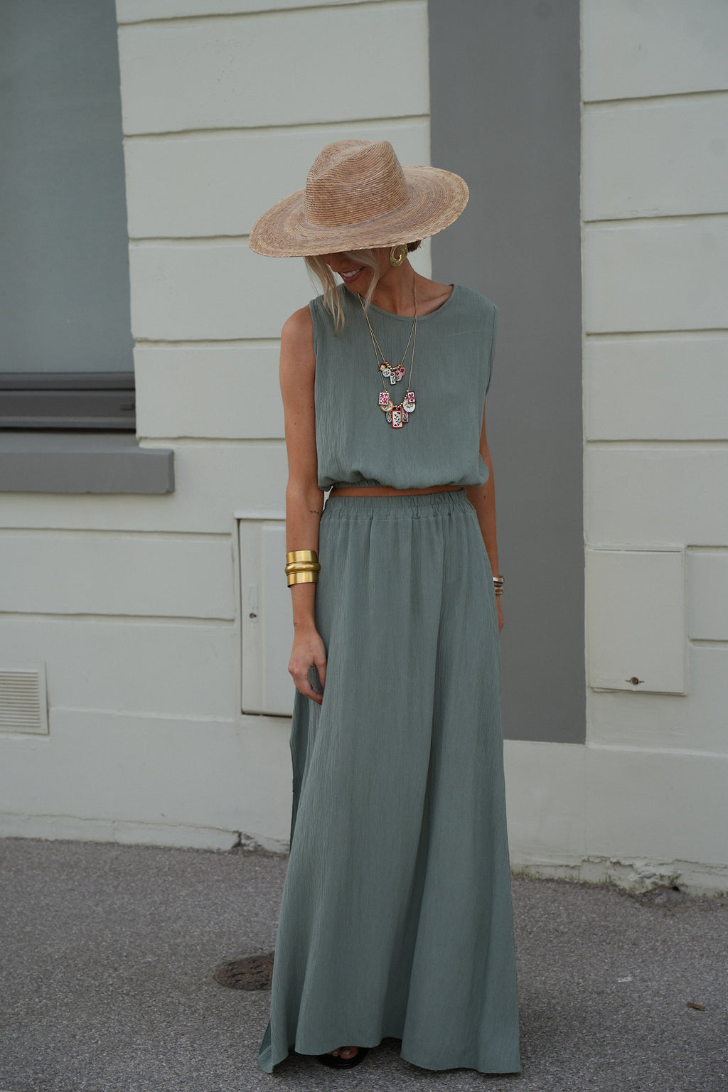Ensemble Jupe/Top Elize - Kaki