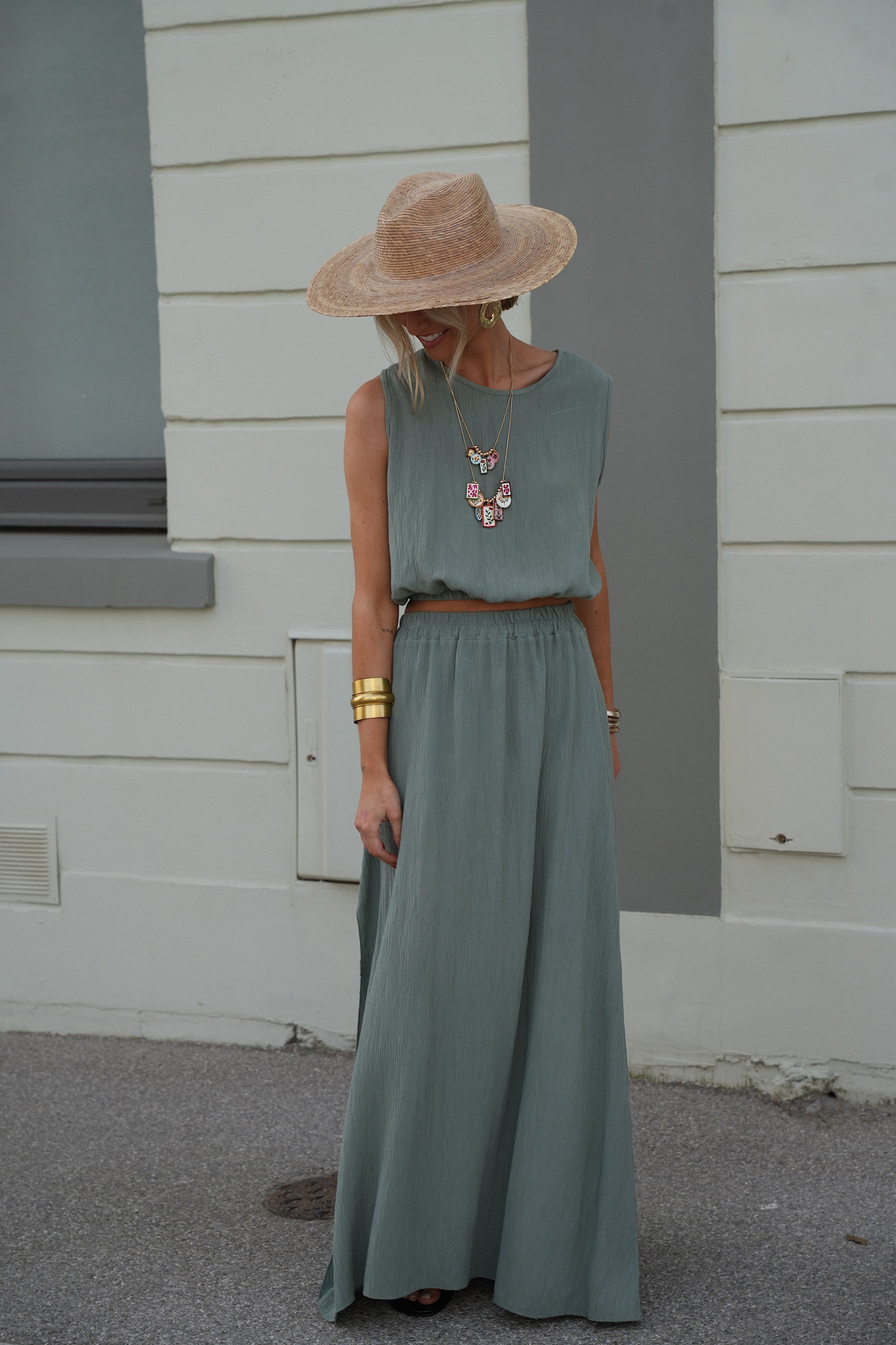 Ensemble Jupe/Top Elize - Kaki
