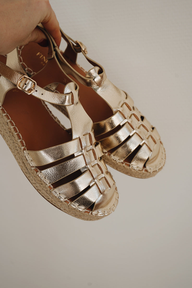 Salomé Gold Sandals