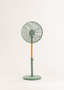 Air Stand Wood - Ventilateur Sur Pied Réglable Oscillant De Style Rétro 50 W - Hauteur Réglable - Vert Sauge
