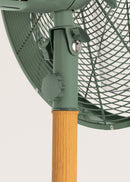 Air Stand Wood - Ventilateur Sur Pied Réglable Oscillant De Style Rétro 50 W - Hauteur Réglable - Vert Sauge