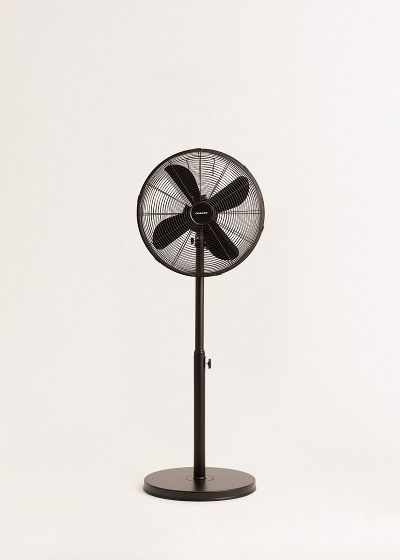 Air Stand Easy - Ventilador de pedestal ajustable oscilante de 50 W - Negro