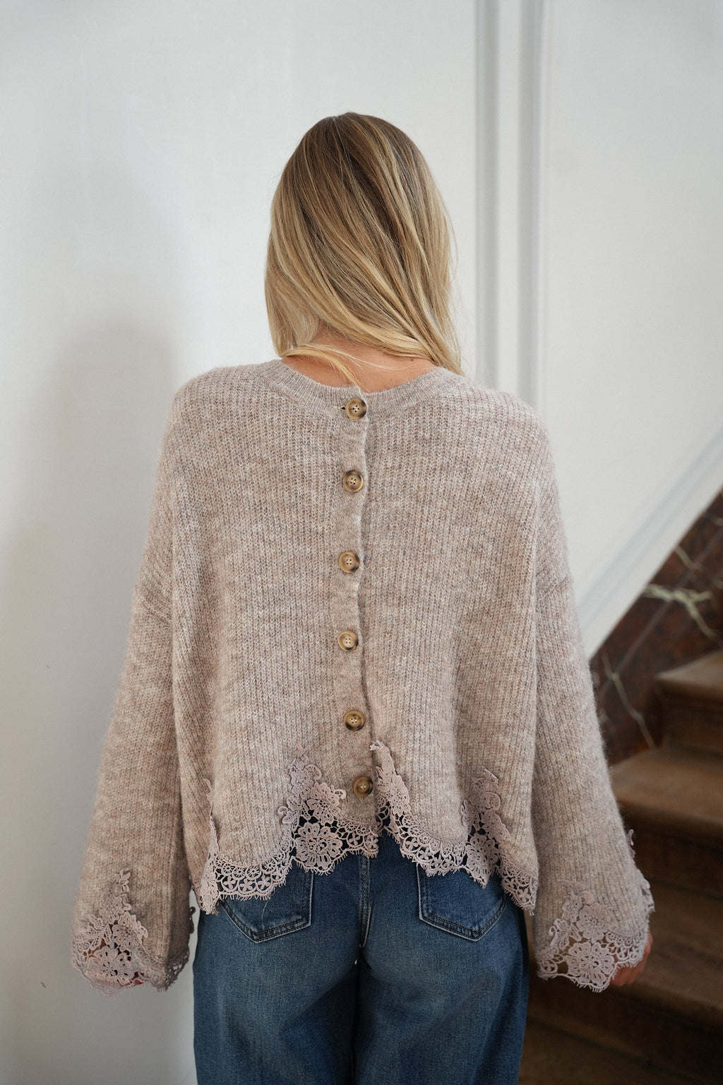 Maglione Ricamato Claire - Taupe