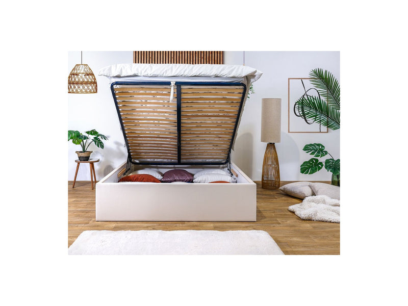 Lit Coffre Rangement Xl - Vivara - Beige