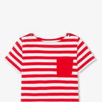 T-Shirt - Blanc/Rouge - Garçon