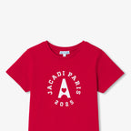 T-Shirt Manches Courtes - Rouge Brique - Fille