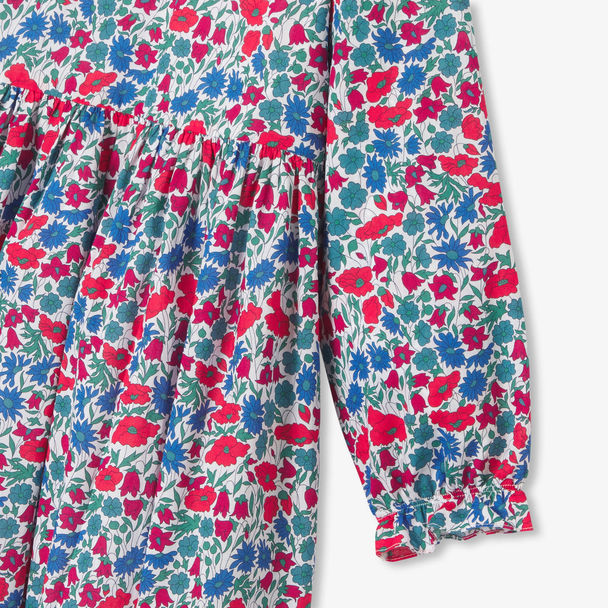 Robe Avec Manches - Blanc/Multico - Fille