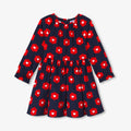 Robe Avec Manches - Marine/Multico - Fille