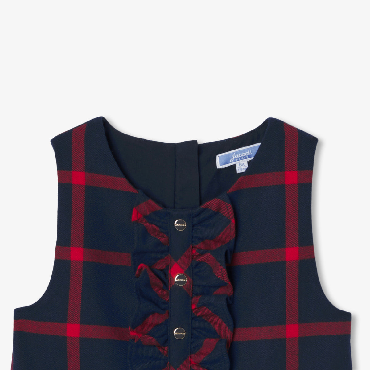 Robe Chasuble/ Ss Mches - Marine/Rouge - Fille