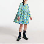 Robe Avec Manches - Blanc/Multico - Fille