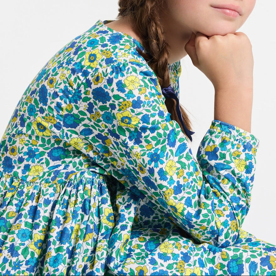 Robe Avec Manches - Blanc/Multico - Fille