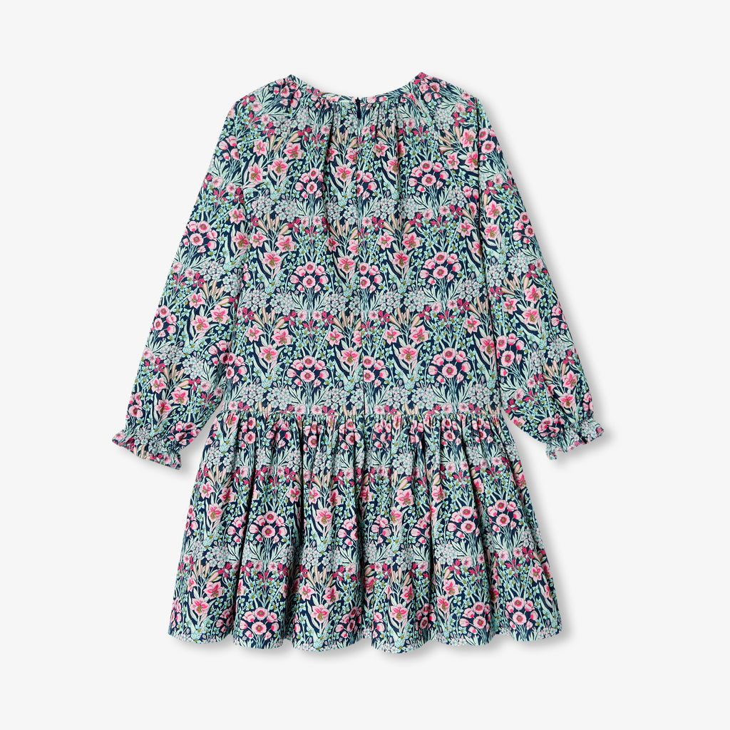 Robe Avec Manches - Vert/Multico - Fille