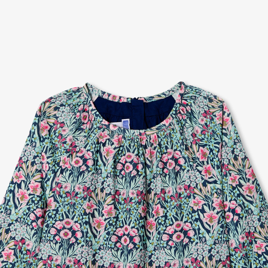Robe Avec Manches - Vert/Multico - Fille