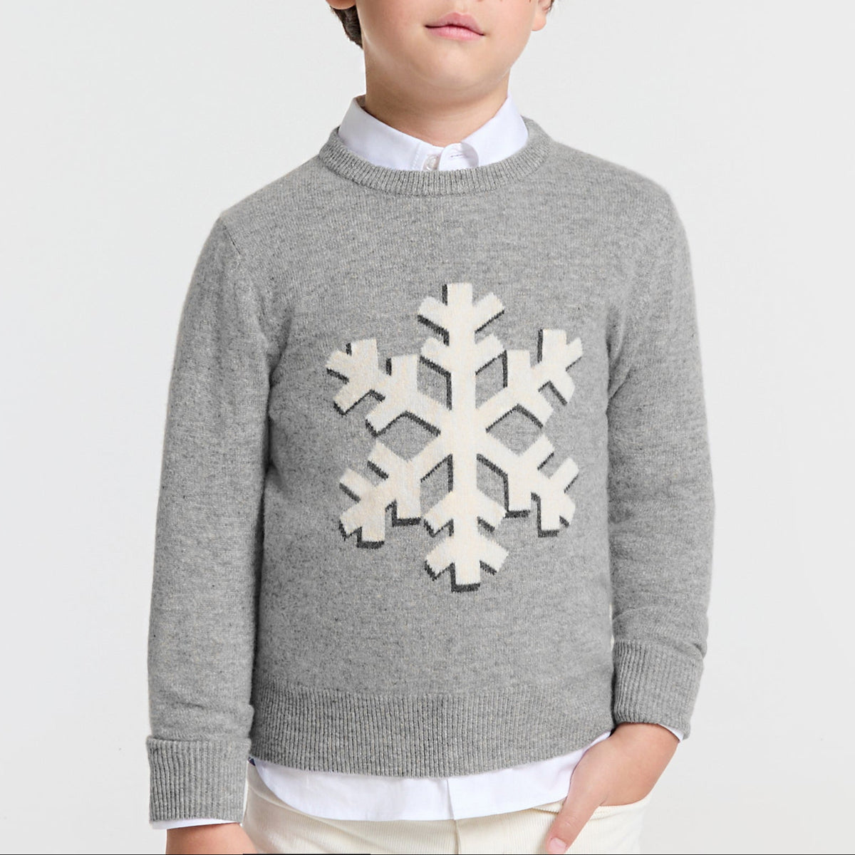 Pull Avec Manches - Gris Moyen - Garçon