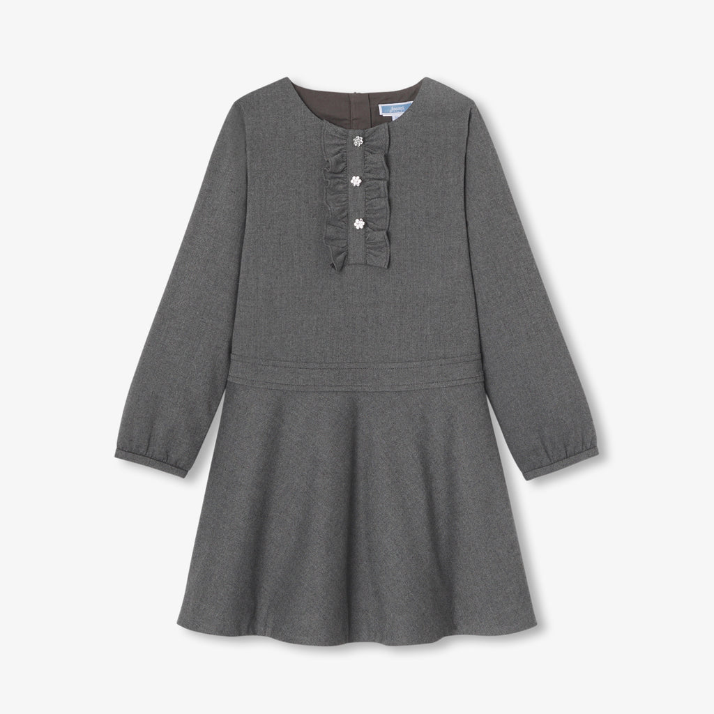 Robe Avec Manches - Gris Chine - Fille