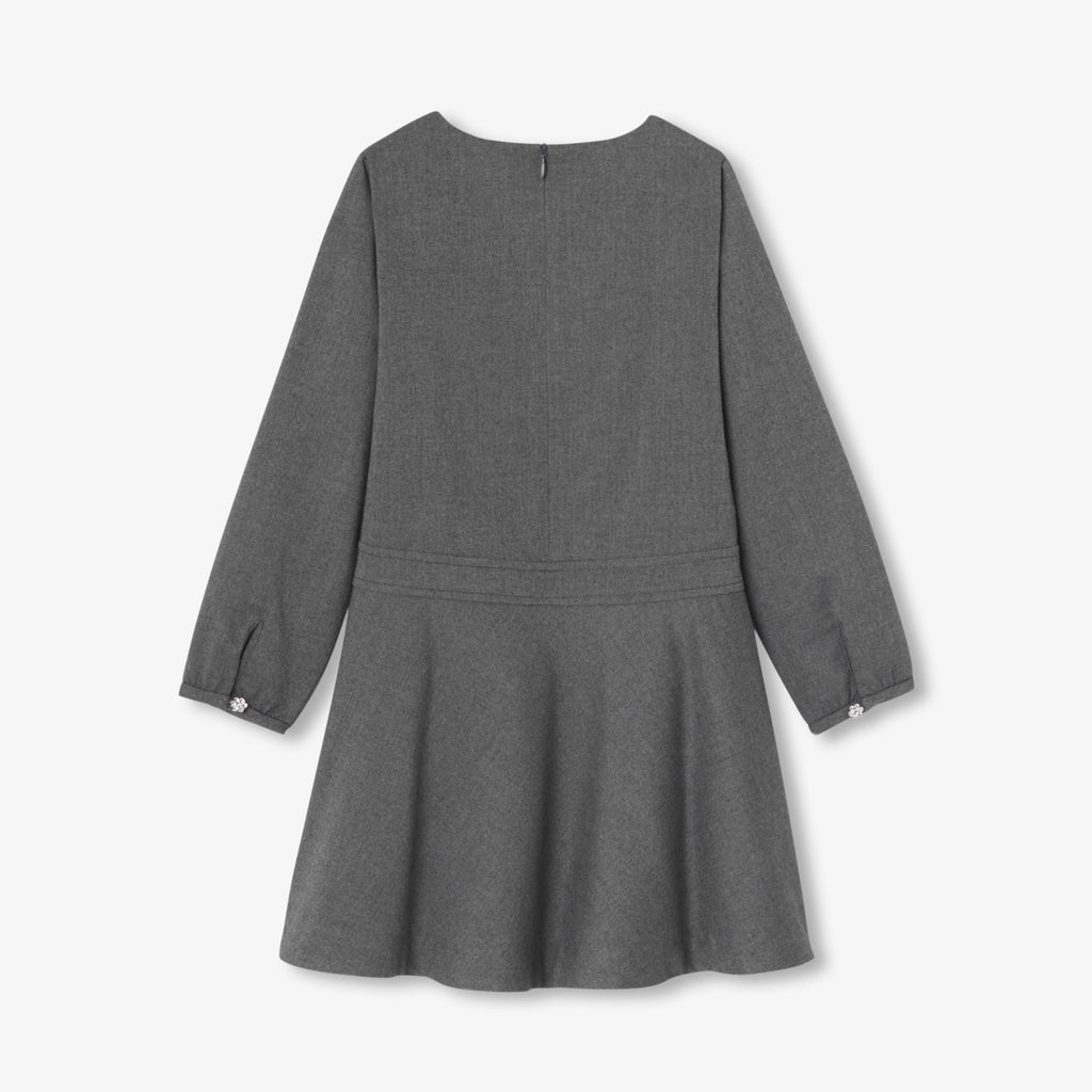 Robe Avec Manches - Gris Chine - Fille