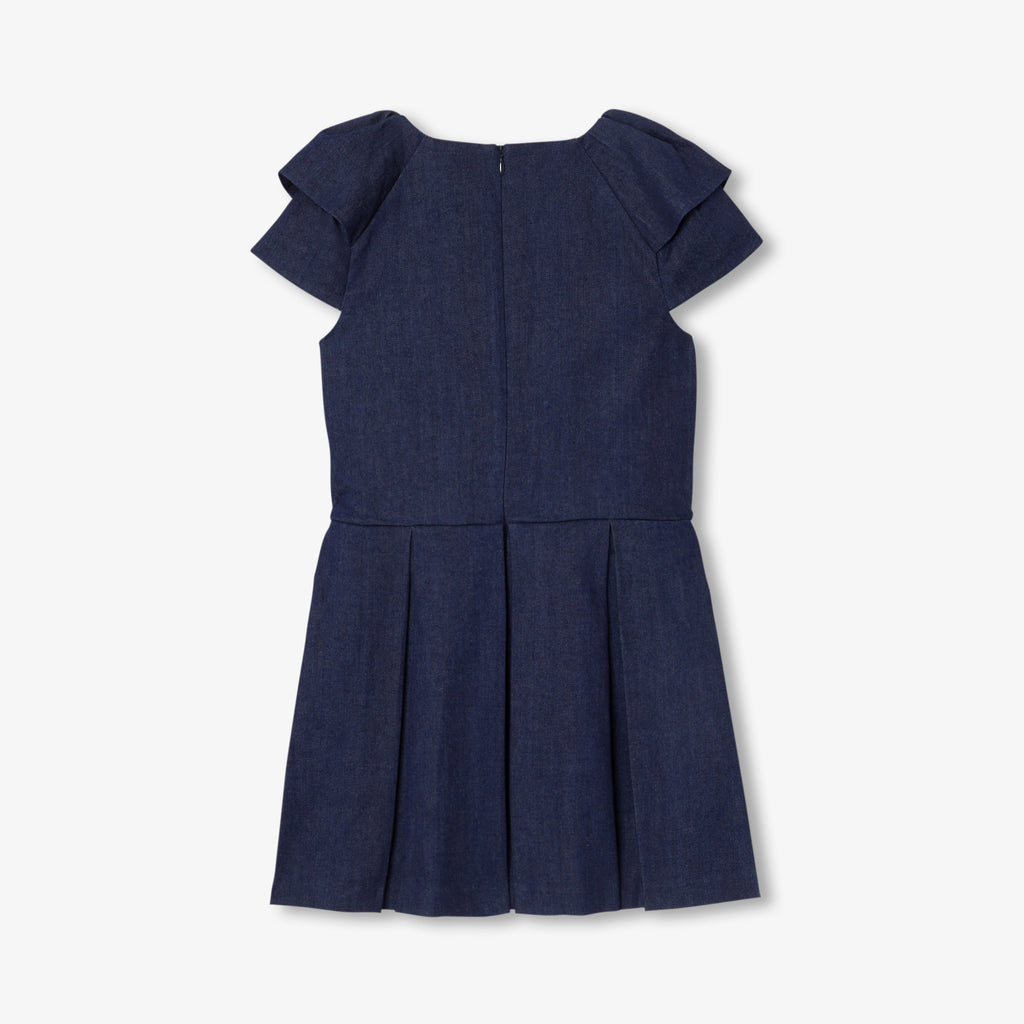 Robe Avec Manches - Denim Fonce - Fille
