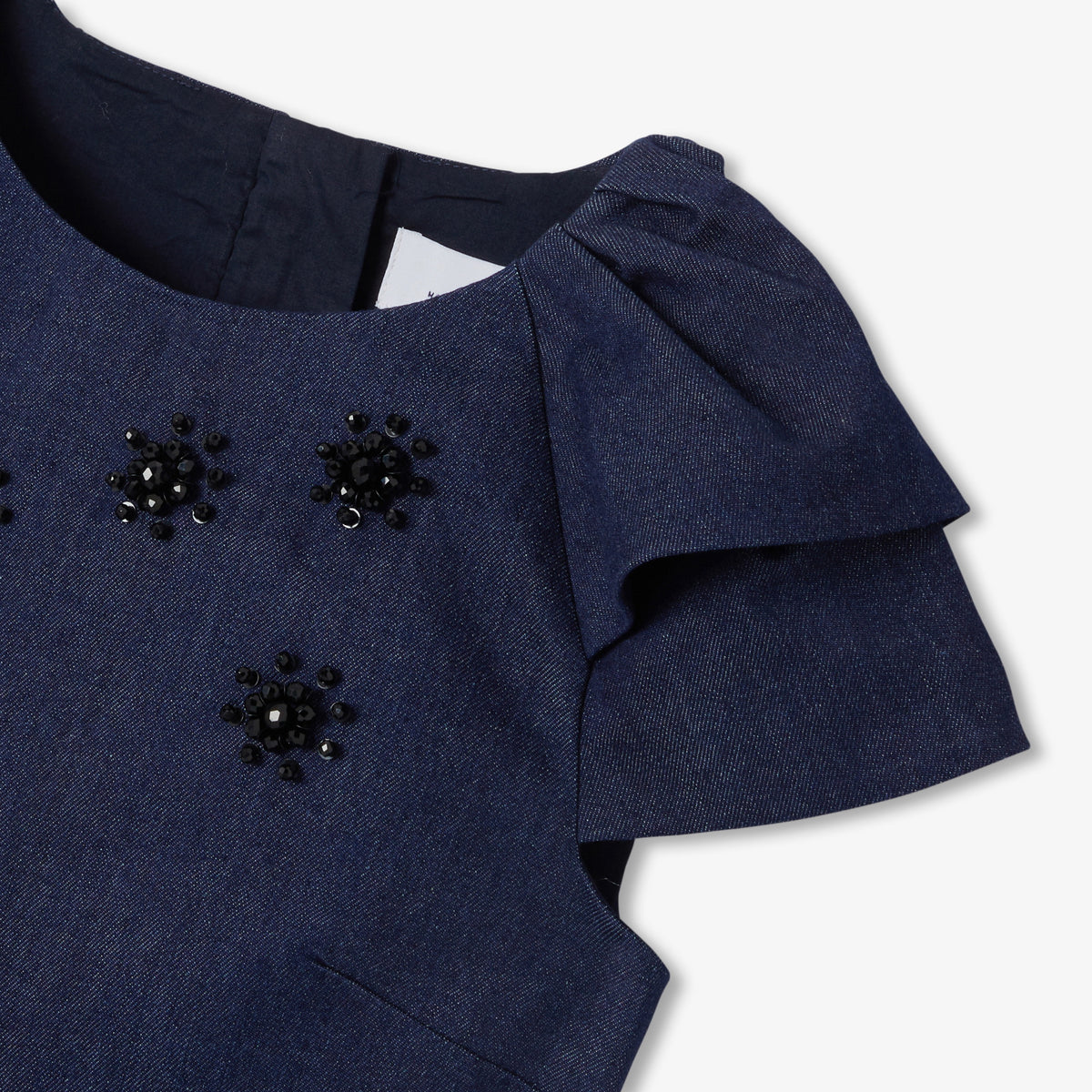Robe Avec Manches - Denim Fonce - Fille