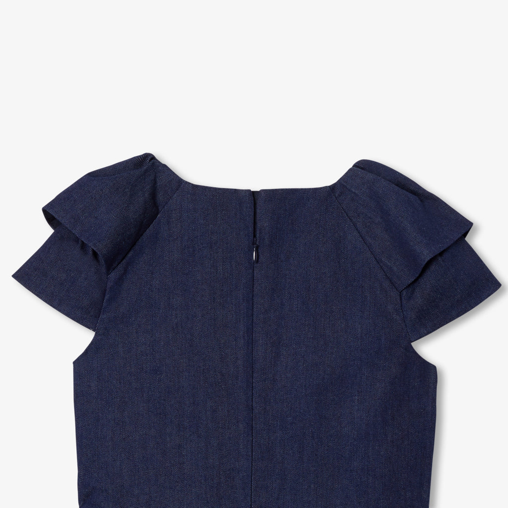 Robe Avec Manches - Denim Fonce - Fille