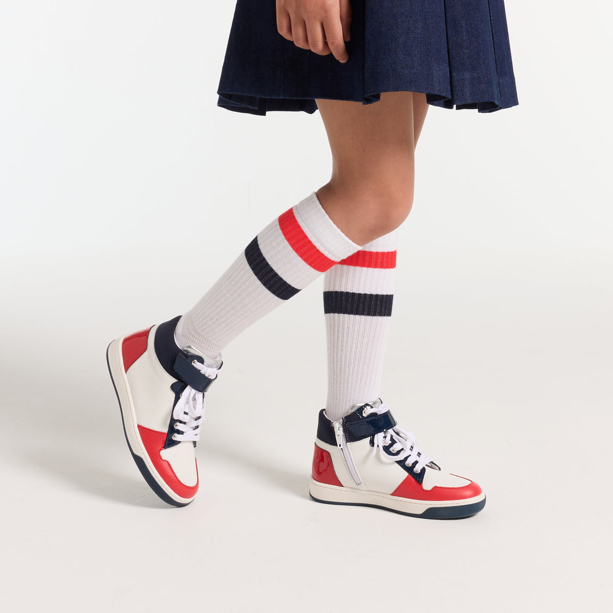 Tennis - Rouge/Marine - Fille
