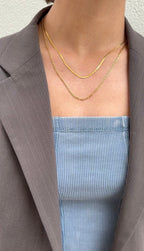 Flat X Link Necklace