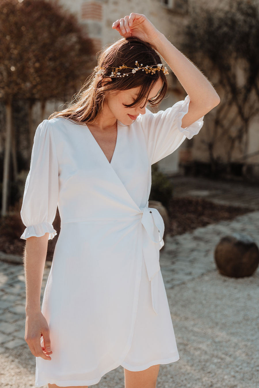 Adelia White Dress